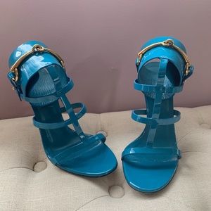 Gucci Deep Cobalt Ursula Hosebit Shoes 38.5